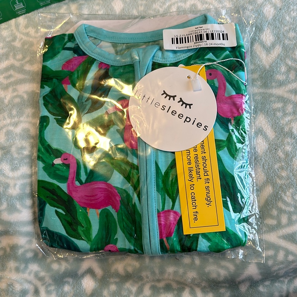 Little Sleepies 18-24m flamingo zippy BNWT